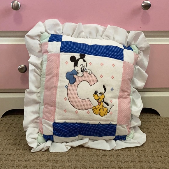 Vintage Disney baby Mickey C pillow